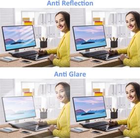 img 1 attached to 🖥️ 21.5 Inch Blue Light Blocking Monitor Screen Protector, Anti Glare & Anti Blue Light Filter Compatible with 21.5" HP/Acer/LG/Asus/Dell/Lenovo/SAMSUNG, 16:9 Aspect Ratio Screen