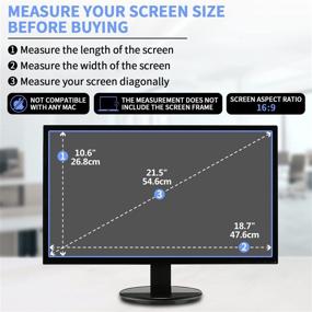 img 3 attached to 🖥️ 21.5 Inch Blue Light Blocking Monitor Screen Protector, Anti Glare & Anti Blue Light Filter Compatible with 21.5" HP/Acer/LG/Asus/Dell/Lenovo/SAMSUNG, 16:9 Aspect Ratio Screen