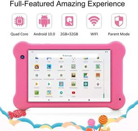 img 2 attached to 📱 AEEZO Kids Tablet 7" WiFi Android 10 Tablet PC - 2021 New FHD 1920x1200 IPS Screen, 2GB RAM & 32GB ROM
