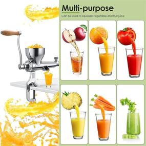 img 3 attached to 🍹 Stainless Steel Manual Juicer, Versatile for Wheat and Vegetable Juices, Customizable Juice Extraction, User-Friendly, Fast and Convenient