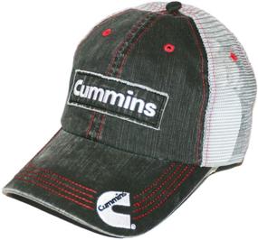 img 1 attached to 🧢 Кепка из джинсовой сетки с вышитым патчем Cummins и оснащенная дизельными двигателями BD Cummins.