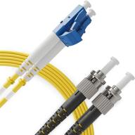 lc to st fiber patch cable single mode duplex - 1m (3 logo