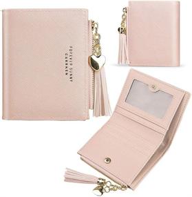 img 3 attached to 👛 Compact Women's Wallet: Mini Purse with Bifold Design, Slim Card Case Holder, Zippered Coin Pocket