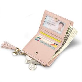 img 2 attached to 👛 Compact Women's Wallet: Mini Purse with Bifold Design, Slim Card Case Holder, Zippered Coin Pocket