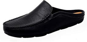 img 4 attached to 👞 Go Tour Slippers: Breathable Leather Men's Shoes for Ultimate Comfort