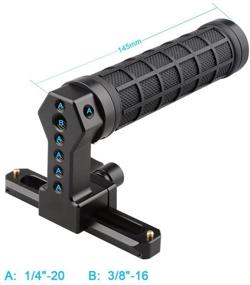 img 3 attached to 🎥 Black CAMVATE Quick Release Rubber Grip Top Handle with NATO Rail for Blackmagic Pocket Cinema Camera