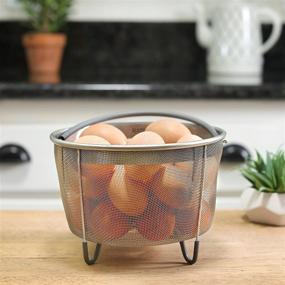 img 1 attached to 🔥 Best-Rated Hatrigo Steamer Basket for Pressure Cooker Accessories 6qt [3qt 8qt also available] - Compatible with Instant Pot, Ninja Foodi, and Other Pressure Cookers - Features Silicone Handle - Designed for IP 6 Quart