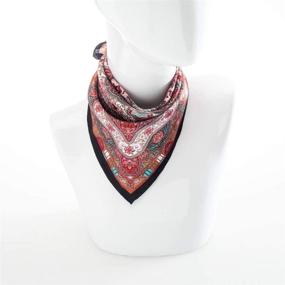 img 1 attached to 🧣 Vintage Soft Silk Hair Scarf for Women - 100% Pure Real Mulberry Small Square Bandana (21x21-25g)