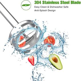 img 2 attached to 🔥 High-Quality 5-in-1 Immersion Hand Blender with 9 Speeds + Turbo, Durable 304 Stainless Steel Handheld Stick Blender, Large 700ml Mixing Cup, Convenient 600ml Food Processor, Versatile Egg Whisk & Wall Mounted Bracket, BPA-Free Materials
