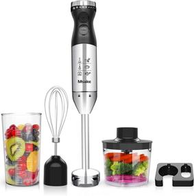 img 4 attached to 🔥 High-Quality 5-in-1 Immersion Hand Blender with 9 Speeds + Turbo, Durable 304 Stainless Steel Handheld Stick Blender, Large 700ml Mixing Cup, Convenient 600ml Food Processor, Versatile Egg Whisk & Wall Mounted Bracket, BPA-Free Materials