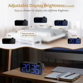 img 1 attached to ⏰ NOKLEAD Large LED Digital Alarm Clock Radio with Dimmer Control - Dual Alarms, Snooze, 12/24H, FM Clock Radio with Sleep Timer for Bedroom Bedside Living Room