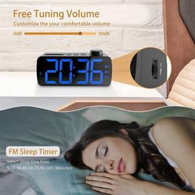 img 2 attached to ⏰ NOKLEAD Large LED Digital Alarm Clock Radio with Dimmer Control - Dual Alarms, Snooze, 12/24H, FM Clock Radio with Sleep Timer for Bedroom Bedside Living Room