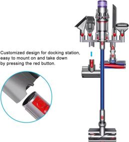 img 1 attached to Lanmu Docking Station Accessory Holder - Organize Dyson V15 Detect, V11 V10 V8 V7 Cordless Stick Vacuum Cleaner Tools, No Mess, No Drilling Required (Pack of 2)