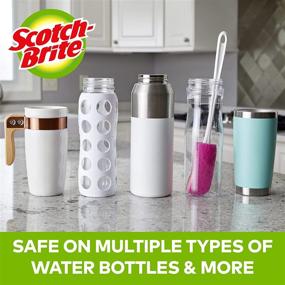 img 1 attached to 🧽 Scotch-Brite Water Bottle Scrubber: Gentle and Effective Solution for Glass, Plastic, and Stainless Steel Surfaces