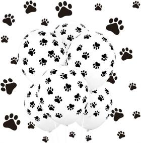 img 4 attached to 🐾 Koogel 12'' 100 Pcs Paw Party Balloons - Perfect Paw Print Latex Balloons for Weddings, Birthdays, Party Decorations