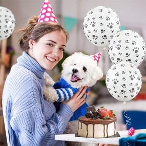 img 3 attached to 🐾 Koogel 12'' 100 Pcs Paw Party Balloons - Perfect Paw Print Latex Balloons for Weddings, Birthdays, Party Decorations