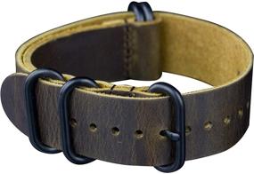 img 4 attached to Men，Brown 22Mm，Stainless Relacement Watchband Infantry