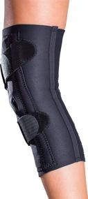 img 2 attached to DonJoy Lateral J Patella Knee Support Brace with Hinge - Left Leg, Large: Drytex