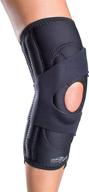 donjoy lateral j patella knee support brace with hinge - left leg, large: drytex logo