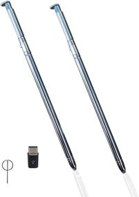 img 4 attached to 🔵 LG Stylo 6 Stylus Pen: Light Blue 2 Pack with Card Eject Pin + Type-C Adapter - Q730AM Q730TM Q730MM Q730NM Replacement