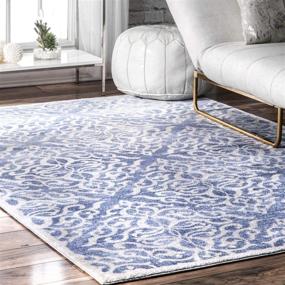 img 3 attached to 🔍 Enhanced SEO: nuLOOM Contessa Ombre Blue Area Rug, 3' x 5'