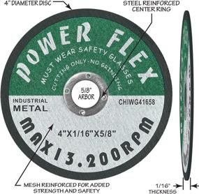 img 3 attached to 50-Pack of 4-Inch x 1/16-Inch x 5/8-Inch Cut Off Wheels for Efficient Cutting of Ferrous Metals and Stainless Steel.