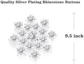 img 3 attached to Rhinestone Decorative Snowflakes Embellishments Accessories Sewing