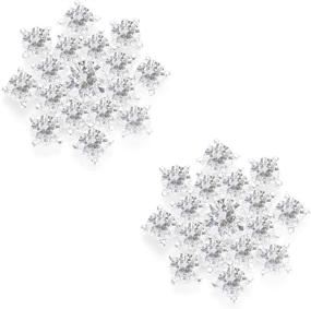 img 4 attached to Rhinestone Decorative Snowflakes Embellishments Accessories Sewing