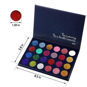 img 2 attached to 💫 Aolailiya 24 Color Glitter Eyeshadow Palette - Mineral Shimmer Makeup Palette for Long Lasting Waterproof Eye Shadow Powder