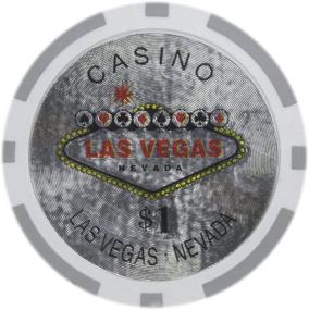 img 4 attached to 🎰 Brybelly Las Vegas Casino Poker Chip Set - 50 Pack of Heavyweight 14-Gram Clay Composite Chips