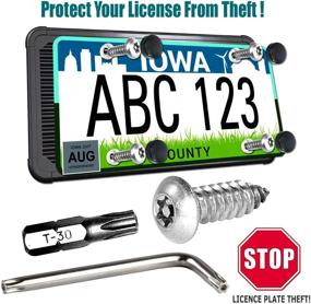 img 3 attached to 🔒 Secure Your License Plate with Anti-Theft License Plate Frame & Stainless Steel Tamper-Proof Screws Kit
