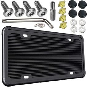 img 4 attached to 🔒 Secure Your License Plate with Anti-Theft License Plate Frame & Stainless Steel Tamper-Proof Screws Kit