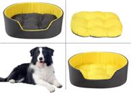 🐾 innovative qmski washable dog bed cat bed for crate: cozy comfort for your beloved pets with anxiety relief - durable, stylish furniture for medium small puppy dogs cats! логотип