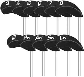 img 1 attached to Craftsman Golf 11pcs/Set Neoprene Iron Headcover Set: Perfect for Callaway, Ping, Taylormade, Cobra Etc.