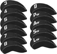 craftsman golf 11pcs/set neoprene iron headcover set: perfect for callaway, ping, taylormade, cobra etc. логотип