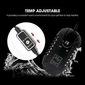 img 1 attached to 🐠 25W/200W MQ Mini Aquarium Heater - Digital LED Display with External Thermostat Controller for Fish Tank 3-50 Gallon - Ideal for Betta Fish Tank