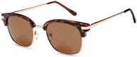 👓 vvdqella bifocal reading sunglasses with uv400 protection lens for men and women, retro outdoor bifocal readers (brown, +1.0) logo