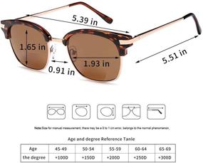 img 3 attached to 👓 VVDQELLA Bifocal Reading Sunglasses with UV400 Protection Lens for Men and Women, Retro Outdoor Bifocal Readers (Brown, +1.0)