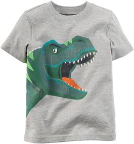 img 1 attached to 🦕 Coralup Little Girls Boys' Dinosaur Stripes Clothing: Tops, Tees & Shirts - Perfect for Dino-Loving Kids!