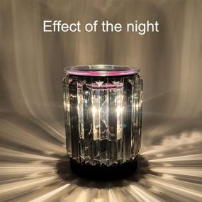 img 1 attached to 🕯️ Leyoue Electric Wax Melting Heater & Essential Oil Warmer: Aroma Decorative Lamp & Night Light, Perfect Gift & Décor with Ironwork Crystal Design