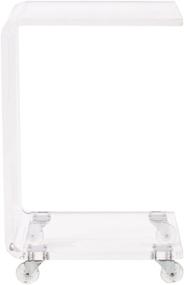 img 1 attached to 🏢 Contemporary Clear Acrylic C Shape Accent Table for Elegant Home Décor