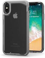 snugg iphone xs/x case - vision series: clear ultra thin protective bumper cover (grey) logo