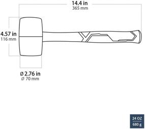 img 3 attached to 🔨 TOPBUILT Ergonomic Black White Fiberglass Woodworking Tool