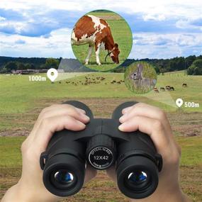 img 3 attached to Cayzor 12x42 Binoculars: Compact HD Bird Watching & Stargazing Lens
