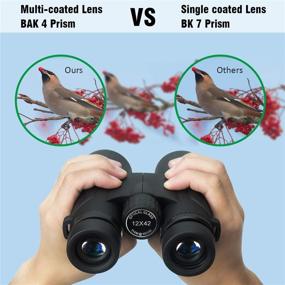 img 2 attached to Cayzor 12x42 Binoculars: Compact HD Bird Watching & Stargazing Lens