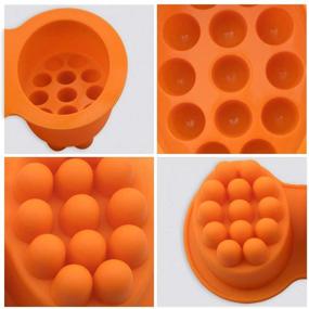 img 1 attached to 🧼 URlighting Silicone Soap Mold Massage Bar - DIY Handmade Soap Making Molds, 4 x 4.5 oz Cavities - Baking Cake Fondant Mousse Pudding Jelly Chocolate Mould Tray (1 Pack, Orange)
