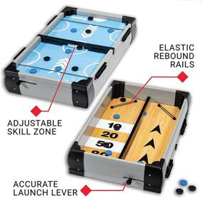 img 2 attached to 🏓 Franklin Sports Sling Puck + Shuffleboard Tabletop Game - Fast Action 2-in-1 Game Set for All Ages - Family Gameroom Fun!