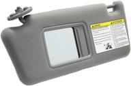 🔆 gray left driver side sun visor assembly replacement for toyota tacoma 2005-2012 (no light) - 74320-04181-b1 logo