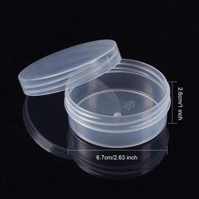img 3 attached to 🔍 BENECREAT 8-Pack Round Frosted Plastic Bead Storage Containers with Screw Top Lids - Ideal for Items, Pills, Herbs, Tiny Beads, Jewelry Findings, and Other Small Objects - Size: 2.63x1 Inches