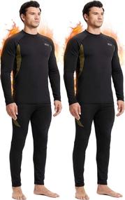 img 4 attached to 🧥 Romision Men's Thermal Underwear Set: Fleece Base Layer Top & Bottom, Insulated Long Johns for Cold Weather Hunting